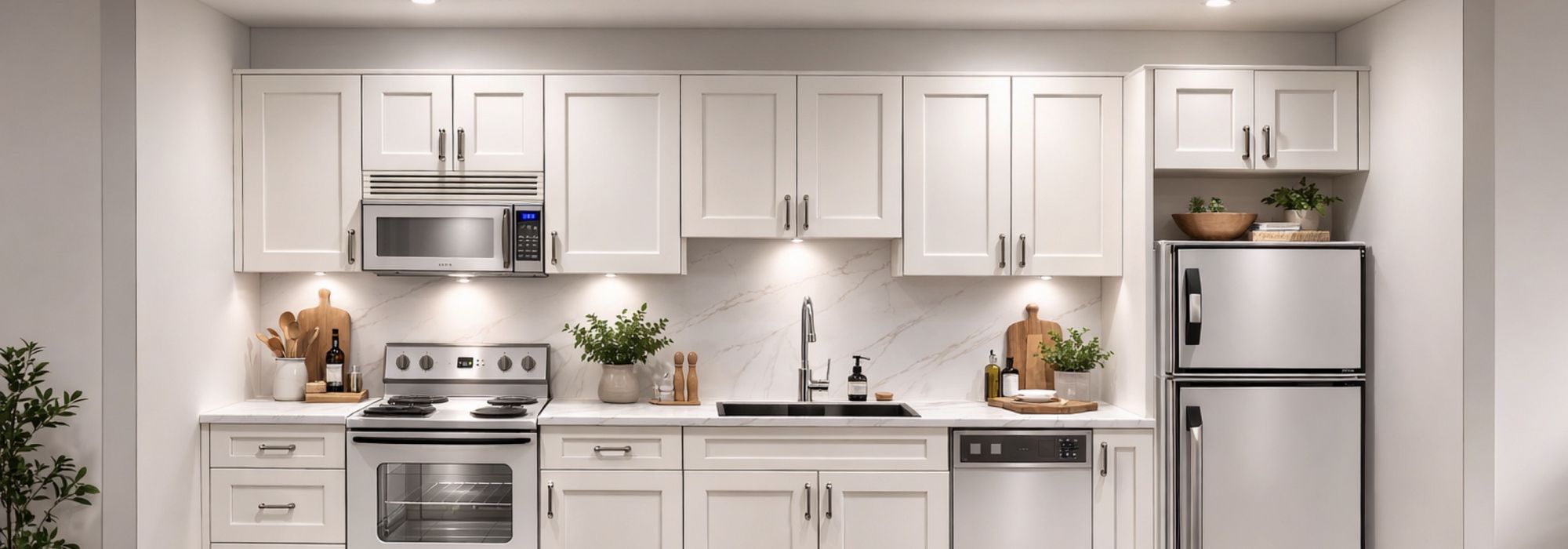 In stock Parisian white, <strong>Kitchenette!</strong>