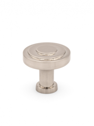 Centro Contemporary Knob - 32 mm - Brushed Satin Nickel